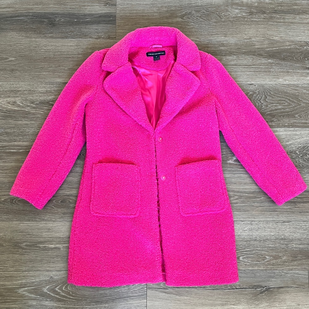 French Connection Fuchsia Bouclé Jacket